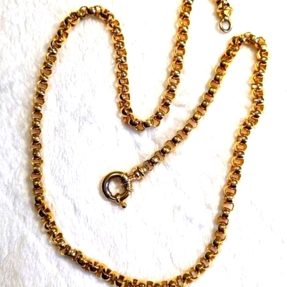 Vintage Joan Rivers Goldtone Interlocking 32" Chain Necklace - Picture 7 of 8